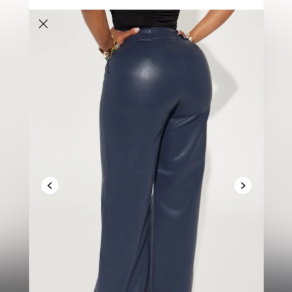 Fashion Nova Navy Wide Leg Pants - Picture 2 of 2